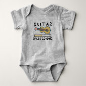 Gitaarvaardigheden Loading Musician Baby Funny Gui Romper (Voorkant)