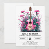 Gitaarverjaardag van een magische muzikant kaart (Voorkant / Achterkant)