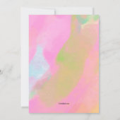 Gitaarverjaardagsfeestje voor meisjes kaart (Achterkant)