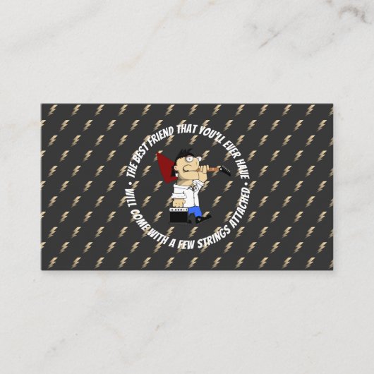 Gitaarwinkel Luthier Sales Custom Repair Service Visitekaartje (Voorkant)