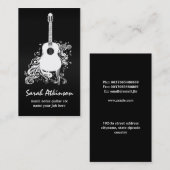 gitaarzwart geweldige visitekaartje (Voorkant / Achterkant)