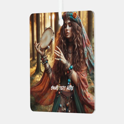 Gitana Metalen Ornament (Voorkant links)