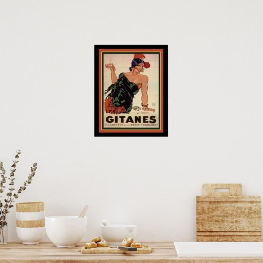 Gitanes 1931 Art Deco Sigarette Ad Poster (Keuken)