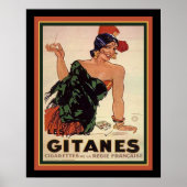 Gitanes 1931 Art Deco Sigarette Ad Poster (Voorkant)