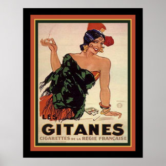 Gitanes 1931 Art Deco Sigarette Ad Poster