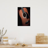 Gitardruk met grenzen poster (Keuken)