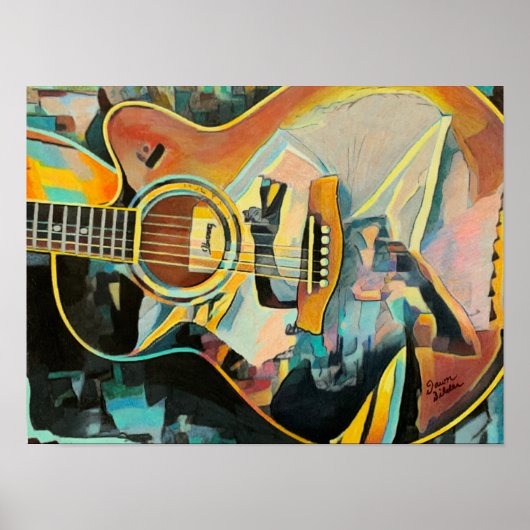Gitardruk Poster (Voorkant)