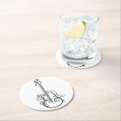 Gitardruk Ronde Kartonnen Onderzetter (Insitu)