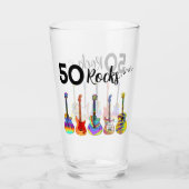 Gitaren 50e Verjaardag 50 Rock and Roll Glas (Voorkant)