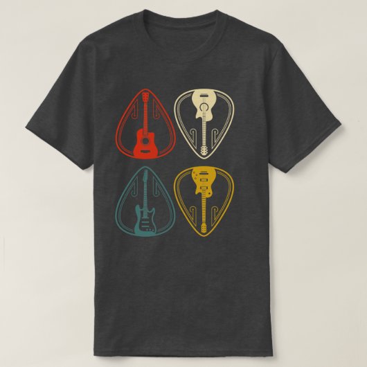 gitaren akoestische bas gitarist cadeau t-shirt (Design voorkant)