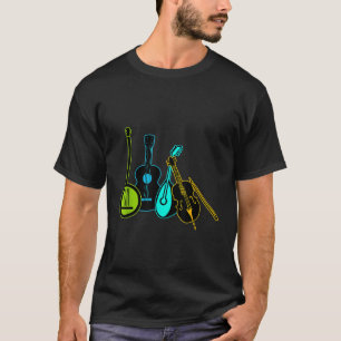 Gitaren Banjos Viool Mandoline 1 T-shirt