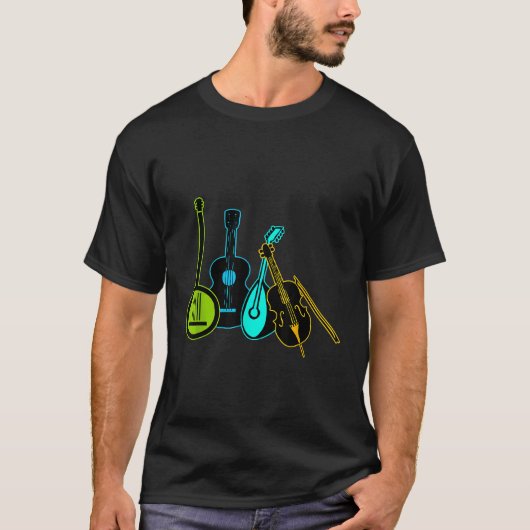 Gitaren Banjos Viool Mandoline 1 T-shirt (Voorkant)