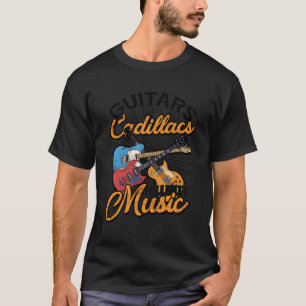 Gitaren Cadillacs Hillbilly Muziek Songtekst en mu T-shirt