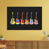 gitaren Colorful Musical Instruments Canvas Afdruk (Insitu (Woonkamer))