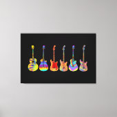 gitaren Colorful Musical Instruments Canvas Afdruk (Voorkant)