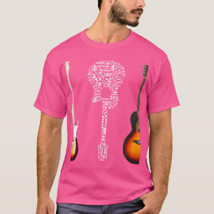 Gitaren en Muzieknoten elektrische en akoestische T-shirt