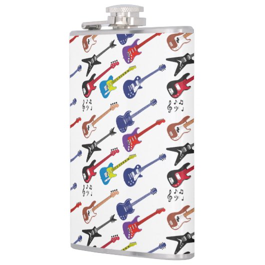 gitaren en Muzieknoten Heupfles (Links)