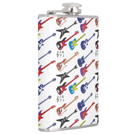 gitaren en Muzieknoten Heupfles (Rechts)