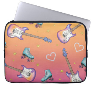 Gitaren en Roller Schaatsen van Natasha Us Laptop Sleeve