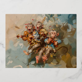 Gitaren - Folie Ansichtenkaartjes Uitnodiging Briefkaart