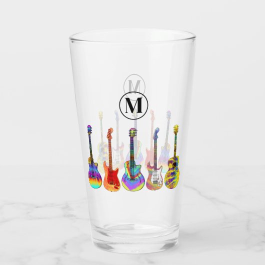 Gitaren Gepersonaliseerd Glas (Achterkant)