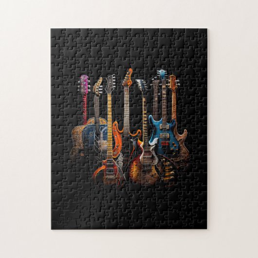 Gitaren gitaristen cadeau legpuzzel (Verticaal)