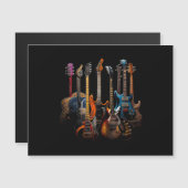 Gitaren gitaristen cadeau magnetische uitnodiging (Voorkant / Achterkant)