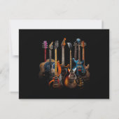 Gitaren gitaristen cadeau save the date (Achterkant)