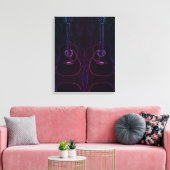 gitaren in abstract licht canvas afdruk (Insitu (Woonkamer))