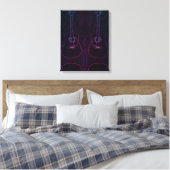 gitaren in abstract licht canvas afdruk (Insitu (Slaapkamer))
