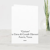 "Gitaren" Kaart (Achterkant)