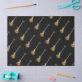 gitaren op zwart papier (Craft)