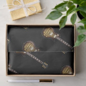 gitaren op zwart papier (Geschenk)