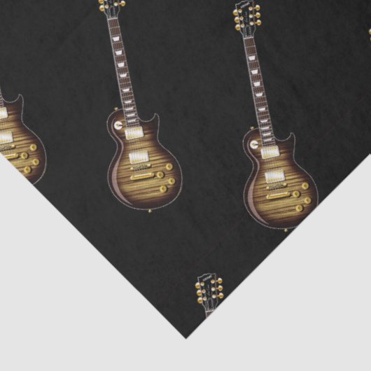 gitaren op zwart papier (Detail)