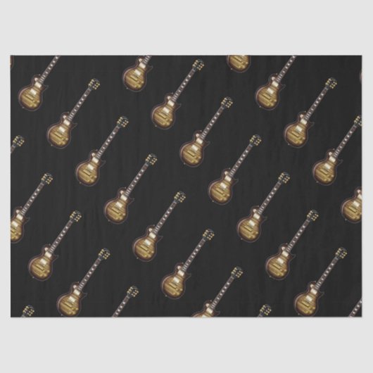 gitaren op zwart papier (Voorkant)