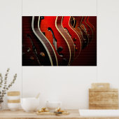 gitaren: pak uw keuze 36 x 24 Poster (Keuken)