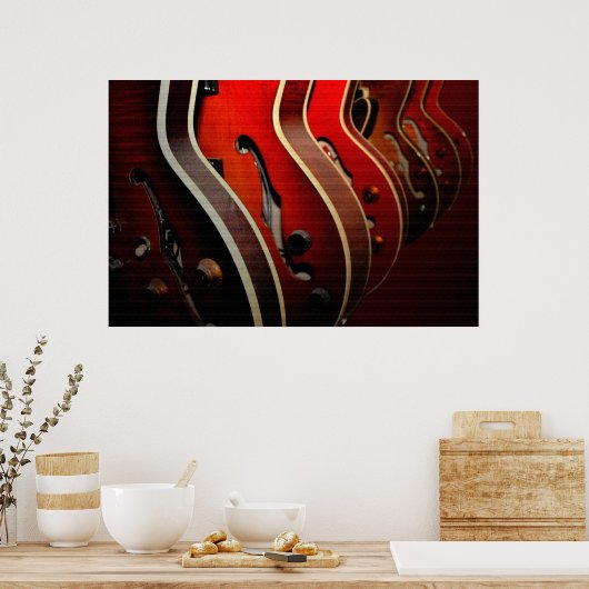 gitaren: pak uw keuze 36 x 24 Poster (Keuken)