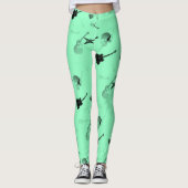 Gitaren Rock Aqua kleur Leggings (Voorkant)