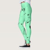 Gitaren Rock Aqua kleur Leggings (Links)