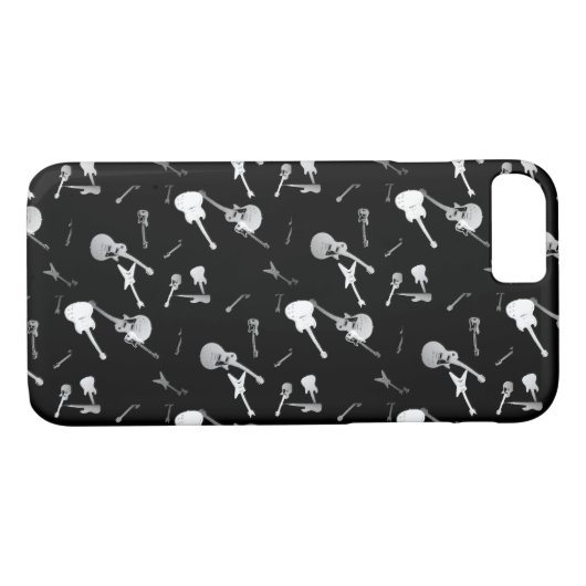 Gitaren Rock Zwart Wit Iphone Case 3 (Achterkant (Horizontaal))