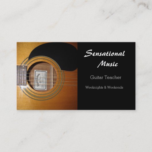 Gitaren Sensationele Muziek Visitekaartje (Voorkant)