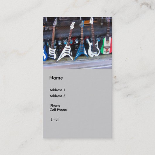 gitaren visitekaartje (Voorkant)