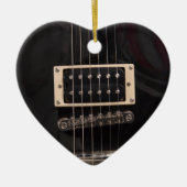 gitaren voor Girls Black Electric Guitar Keramisch Ornament (Voorkant)