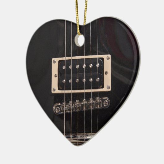 gitaren voor Girls Black Electric Guitar Keramisch Ornament (Links)