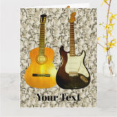 gitaren voor muziekliefhebbers kaart (Gele Bloem)