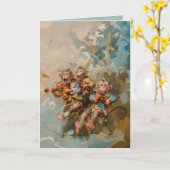 Gitaren - Vouwbare Wenskaart Kaart (Gele Bloem)