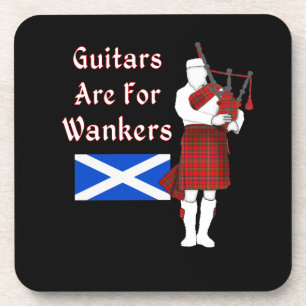 gitaren zijn er voor Wankers Funny Bagpiper Bier Onderzetter
