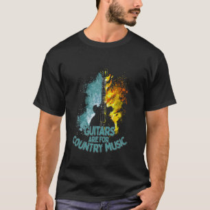 Gitaren zijn voor country muziek cowboy western t-shirt