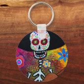 Gitarero Serenata Dia de los Muertos Sleutelhanger (Voorkant)