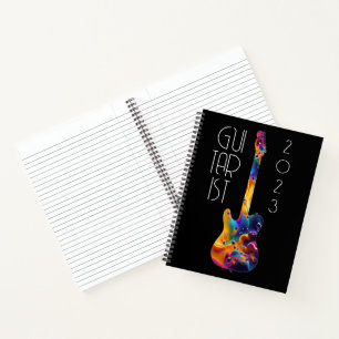 GITARIST 2023 KLEURRIJKE GITAAR BAND CADEAU NOTITIEBOEK